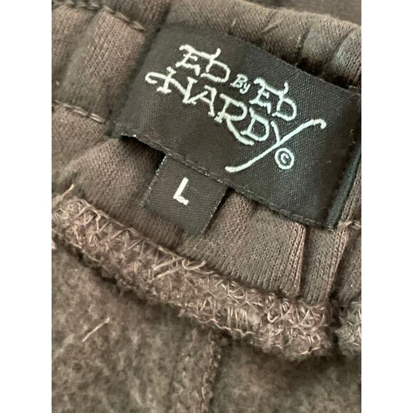 Ed Hardy Boot Cut Fleece Sweatpants size Large - Picture 3 of 6